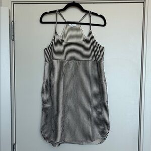 Madewell Black and White Striped Mini Dress